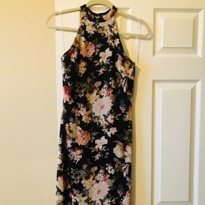 NWOT Beautiful Halter Floral Dress.